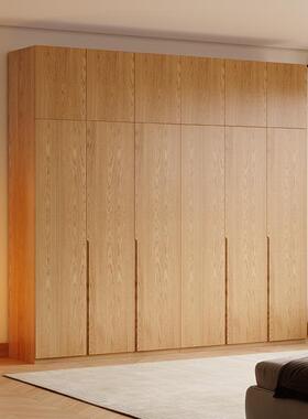 实木橡木全容衣柜家用卧室现ZG-80316代量简约大双门衣橱主卧家具