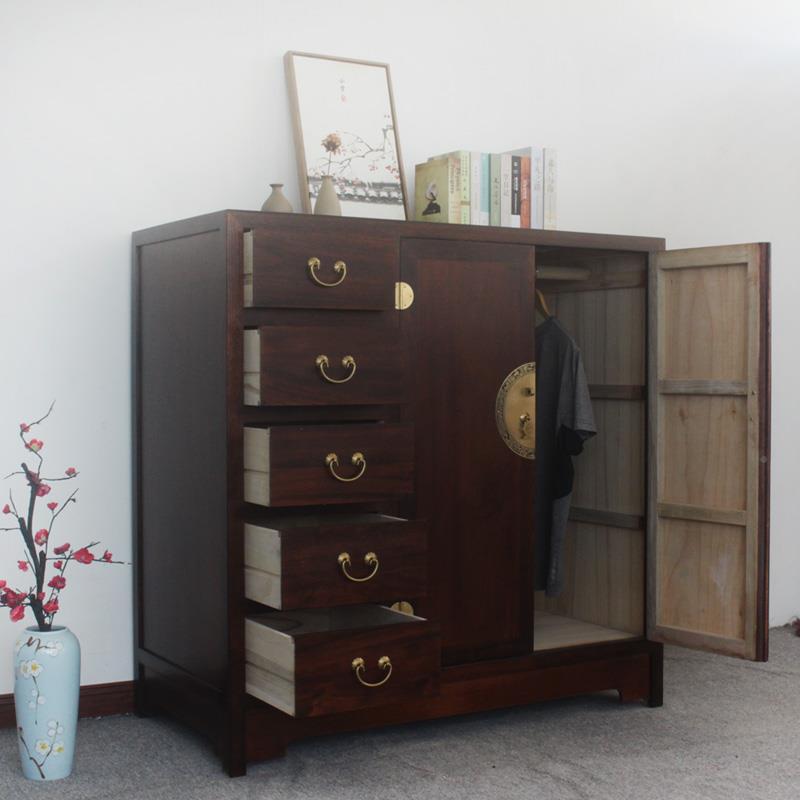 型7K中式实香SXR门樟木小衣柜卧室木矮柜家用儿童衣柜小户储物柜