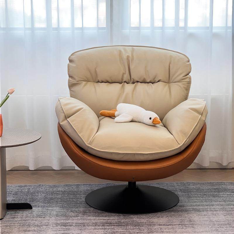 轻奢旋转沙发椅家用厅阳台休PGX闲单人摇椅转子现代客简懒人约天