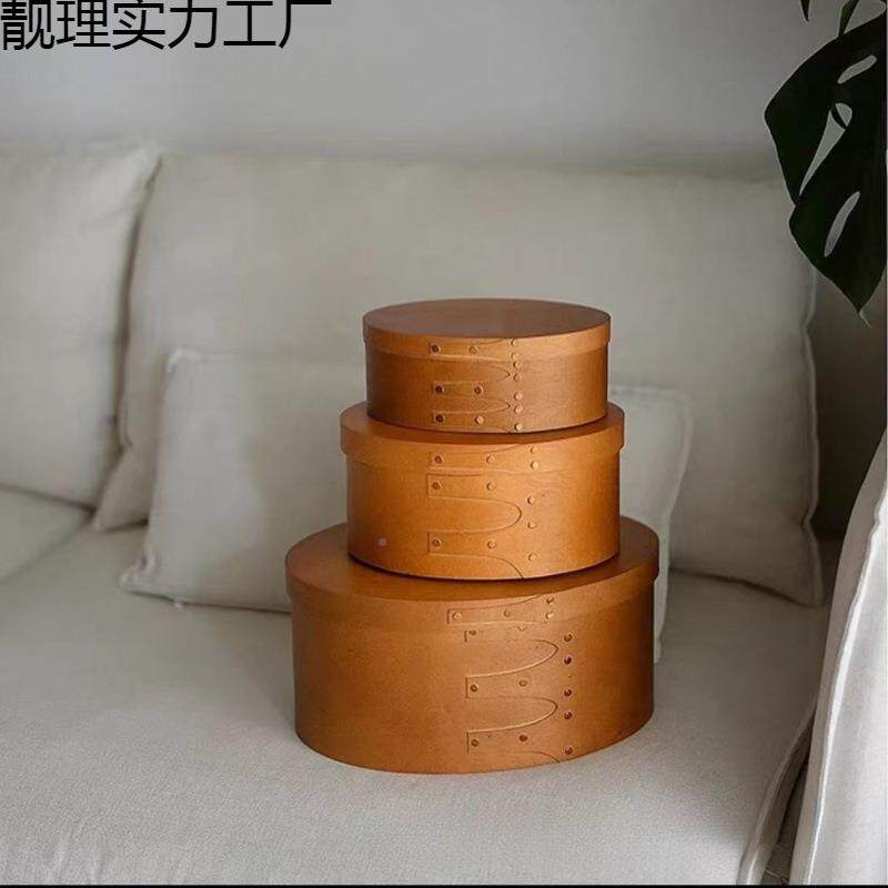 古铆无品牌/钉木夏克盒居家纸巾盒收纳盒椭圆抽纸盒盒复树皮制多
