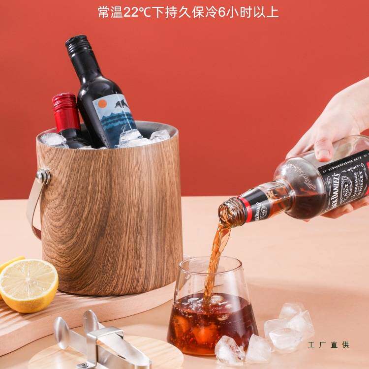 不锈钢冰桶保冷带盖KTV酒吧商用香槟桶啤酒冰镇桶家用保温冰块桶