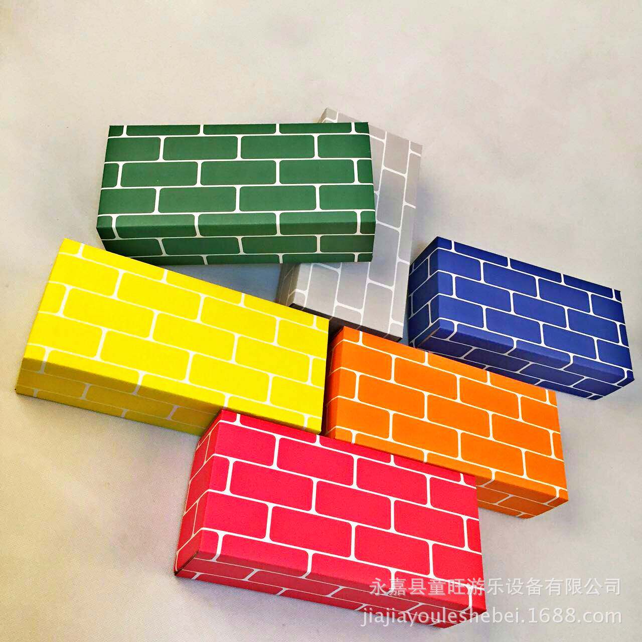 幼儿园搭造构建积木长方形纸砖积木儿童益智纸砖积木块 纸质积木