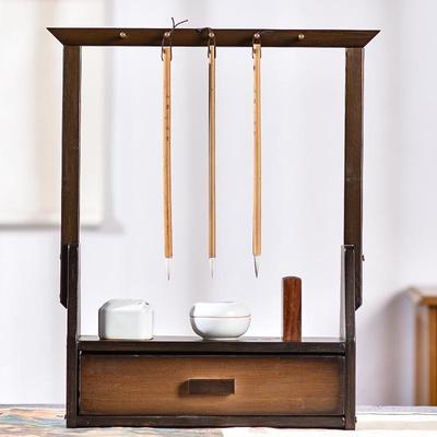 创意复笔古毛笔架笔挂楠竹学生无品牌/用毛法国画文书房四宝书房