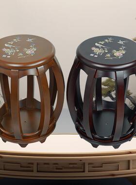 古筝实木PUU圆凳鼓凳中式餐桌多种款式茶凳几小矮凳子结实耐用印