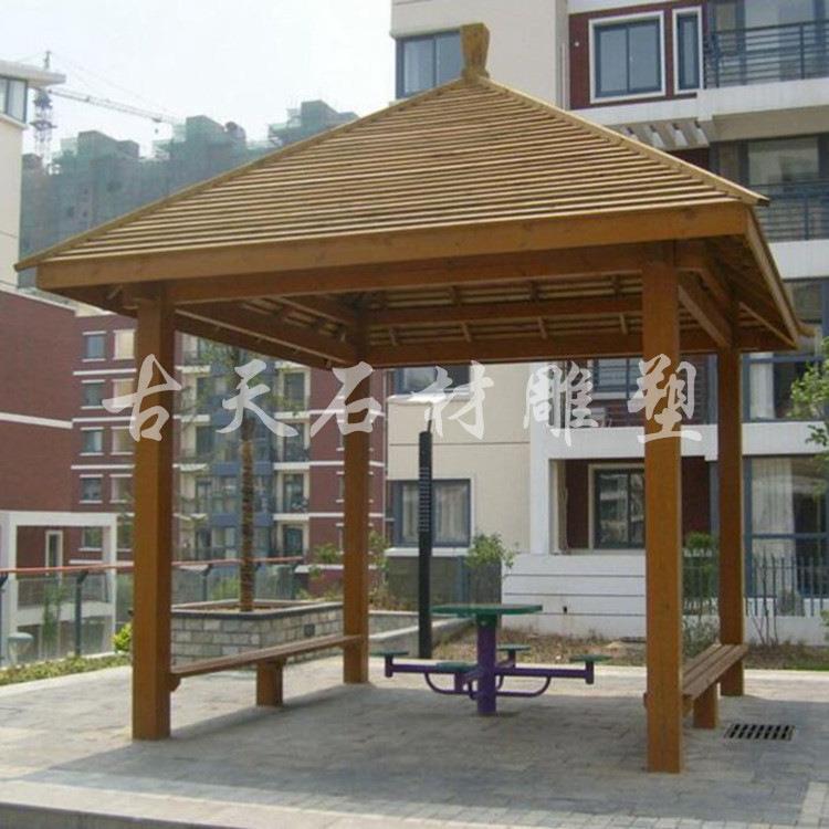 小公园OZC别墅庭院用防腐木子亭区防腐木花架葡摆萄架防腐木件