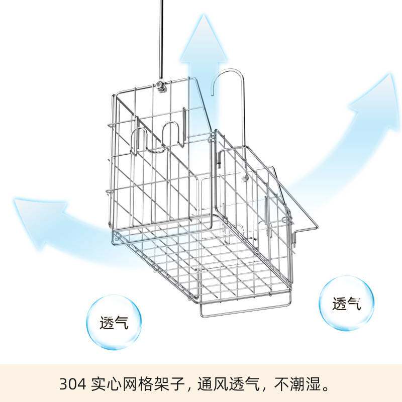 日韩热卖现货可折叠浴室挂篮304不锈钢卫生间篮子小体积挂篮