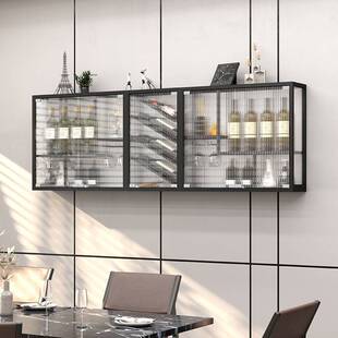 餐厅墙上酒架置物架墙面装饰架壁挂式红酒架子家用挂墙酒柜展示柜