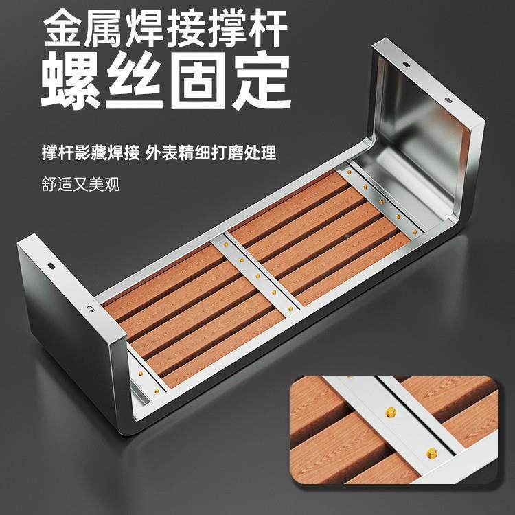 户外公园椅ZGQ户外塑长椅锈钢木木实椅休闲不长椅广场小区排椅户