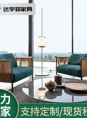 户外编HS800-1沙藤发酒店台藤沙发室外休阳闲藤庭院防水沙发椅茶