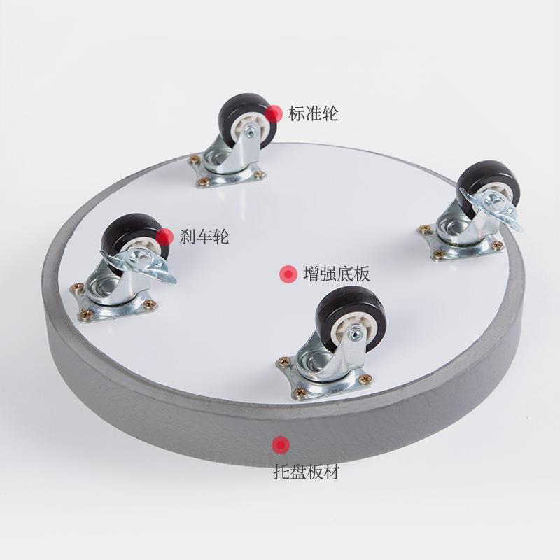 圆形移动花盆万托带滑轮简无品牌/约向轮底座仿水泥接盘水盘直销