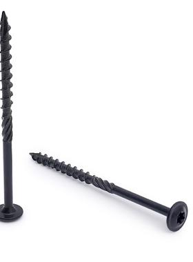 #14*6梅花带垫草绳钉 黑色 路锈宝螺丝