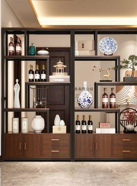 酒架酒柜物架铁艺博古置屏风办公隔CLU断柜客厅隔断餐架室厅酒架子