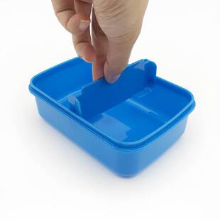 日式分格塑料饭盒上班族学生儿童微波炉可加热长方形餐盒