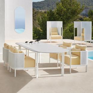 发锈不钢户外沙防HL 111雨防晒庭院露天室外阳休闲家具茶几组合台