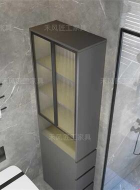 ?蜂窝铝抽浴室夹缝收REU墙纳柜窄柜多层屉储物落地铝合金半隔断柜