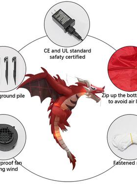 1.5米万圣节充气恐气模LD发挂E饰火焰飞龙美式庭龙光院派QVZ对摆
