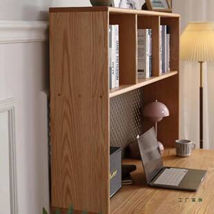 全实木儿童学习桌书桌书架一体学生课桌家用写字桌橡木简约桌子