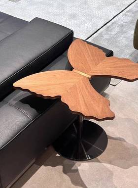 蝴摆蝶边落地件32598茶几几中古风客厅古复设计实木边几