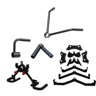 健身房拉背把手划船高位下拉对握把手阔肌手柄背部训练拉背把手杆