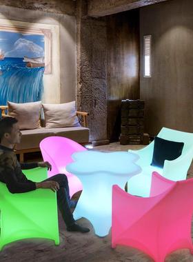 创led发光梅花桌椅酒吧KTV散沙发椅户组台合清吧夜店外GQL七彩意