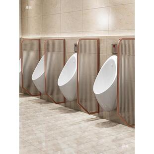 卫锈生间小便池挡商场店男厕所隔断板板写字YSK楼尿酒斗不钢玻璃