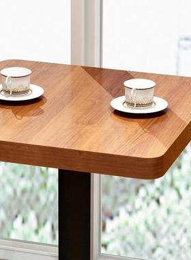 美式实木餐桌椅组合复古工f业风lo休tHZ202107铁艺餐厅小圆双桌闲人桌椅