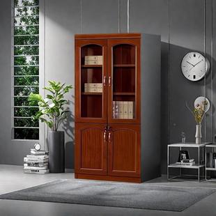 办家具油漆书柜贴公实木质皮落LP 案文 1地档柜储物柜资料柜木中式
