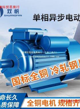 国标单机相电动机220V大功率13.5/1.8//4W电小K型YQP两相电动机电