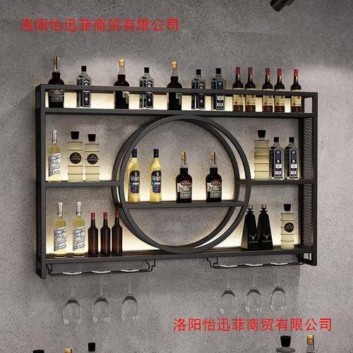 艺吧台酒架墙挂展示柜酒柜置物架墙上餐壁挂厅式现代红酒见详情架