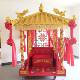 中式 婚庆道具大八花轿轿撵木雕柱描金抬大F989957J迎亲轿子龙喜轿