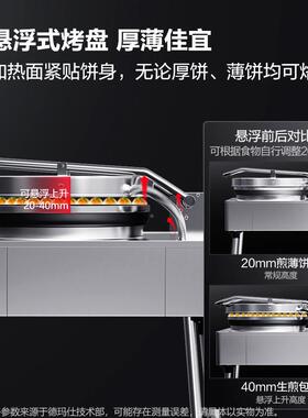 J德玛仕5EB4L-2T商用盘电饼铛双面加热470大铁型煎饼机烤饼烙饼炉