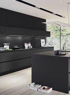 出口澳洲黑色烤漆门板橱柜kitchen cabinet