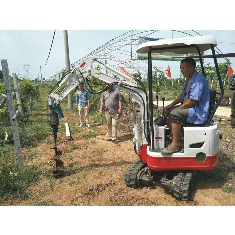 带棚微型旋挖钻机全自动液压建筑工程挖掘机农用履带式电动挖掘机