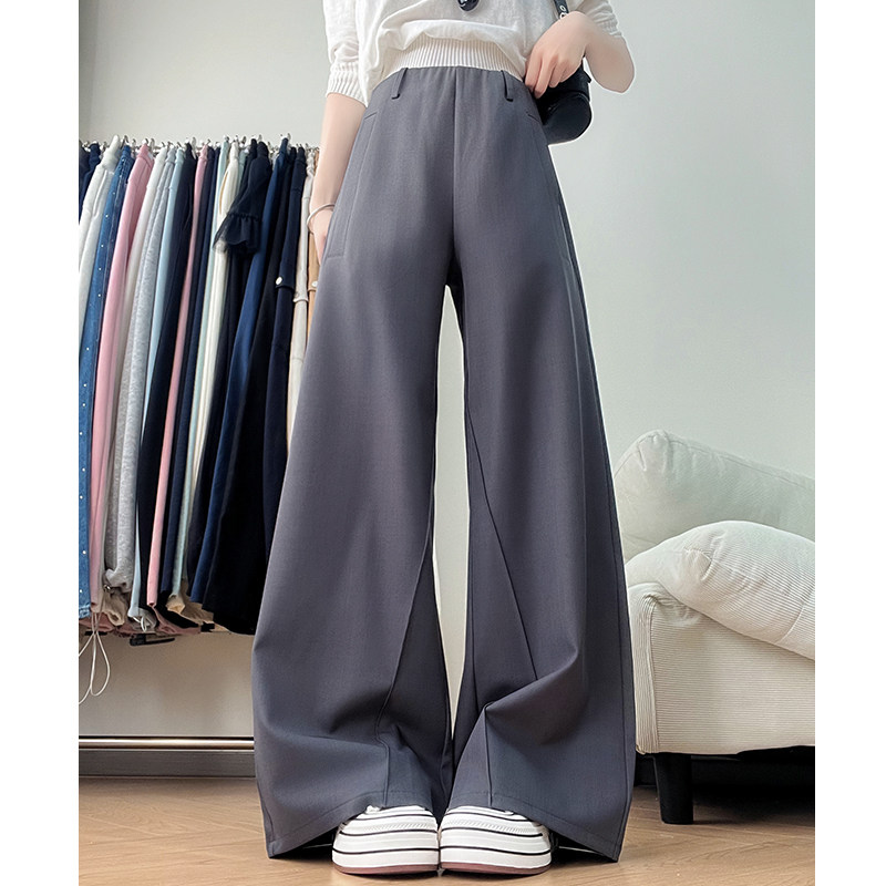 西装微喇叭裤女春夏季2026新款小个子马蹄裤高腰显瘦裤垂感裤子