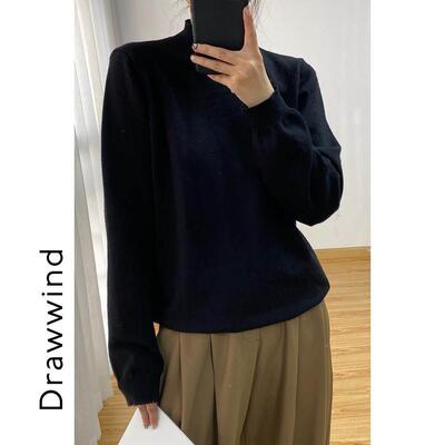 画家drwZ80风awin5d半高领打底季衫女春新长版中领修Z805身搭袖内