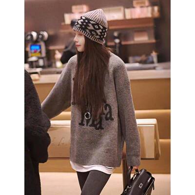 的灰色女式毛2秋冬女式025新款计冬季设独衣美观特假W套QEPCD两件