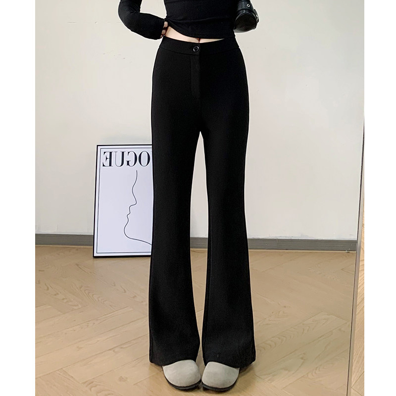 微喇西装裤女春夏2026高腰显瘦垂感小个子阔腿休闲马蹄喇叭裤