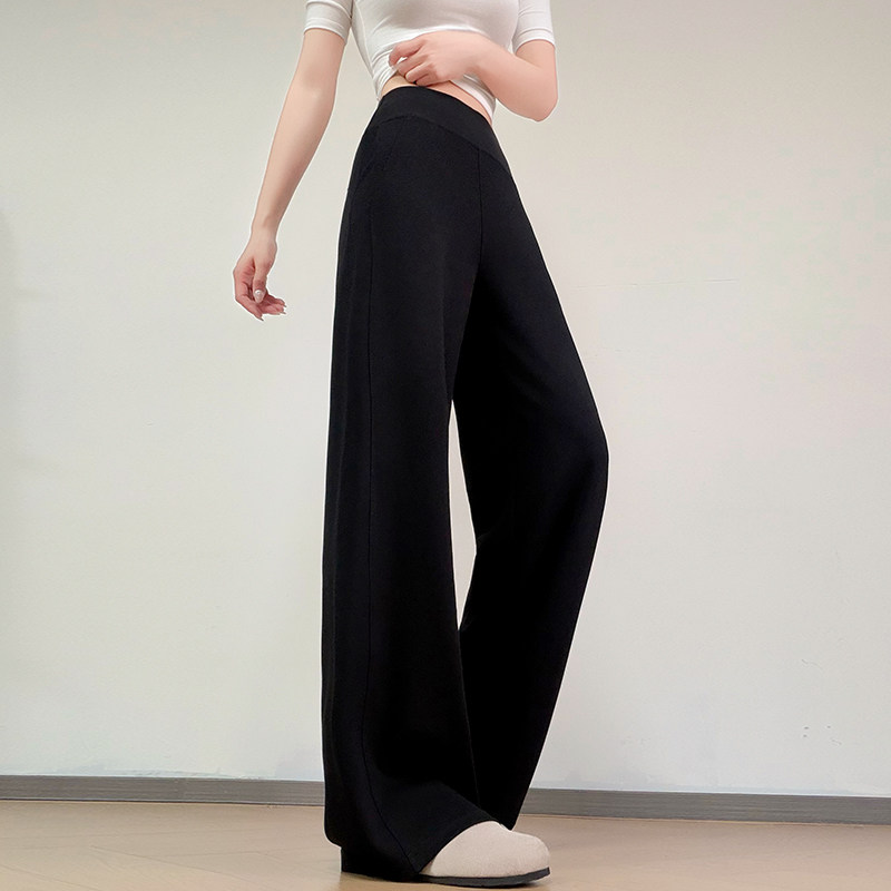 裸感运动裤女春夏季2026新款高腰小个子休闲直筒显瘦休闲阔腿卫裤