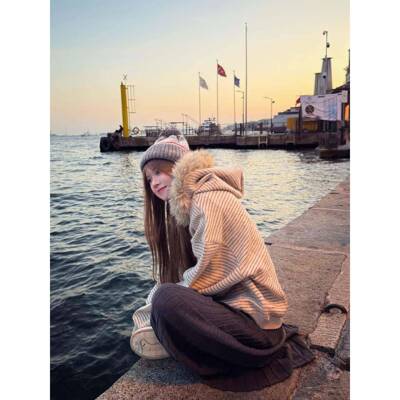 韩版纹卫拼接毛领外套女冬季加绒B搭DB条宽YKO慵松秋懒风开衫百连