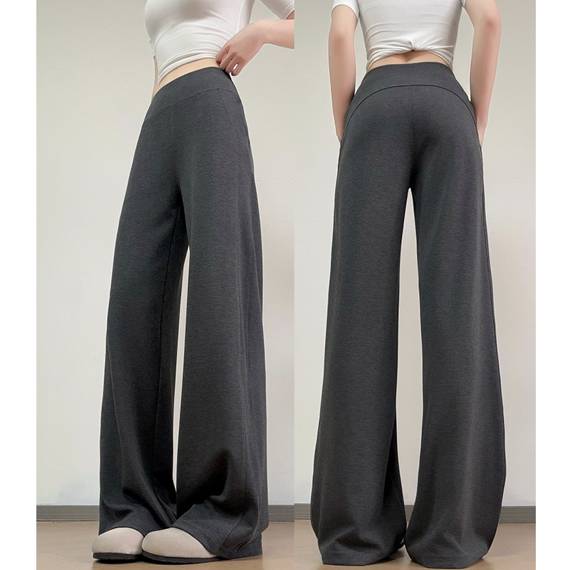 裸感运动裤女春夏季2026新款高腰小个子休闲直筒显瘦休闲阔腿卫裤