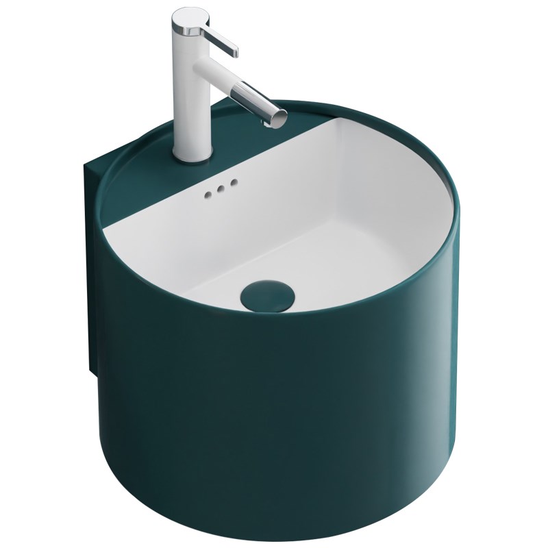 家用阳台挂墙式洗手盆小户型卫生间壁挂洗脸盆陶瓷一体创意洗手池