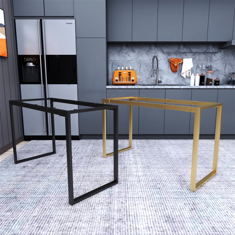 简约金属铁艺桌腿支架办公会议桌脚书桌写字桌架餐桌吧台脚茶几腿