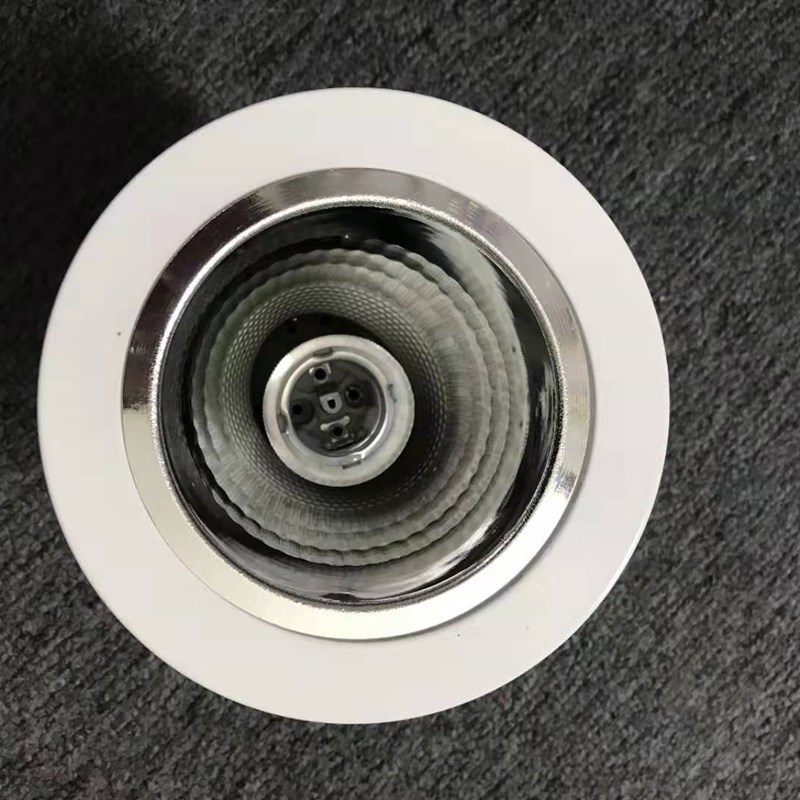 老款筒灯e27筒灯天花灯灯座螺旋口节能灯灯罩外壳老式嵌入式射灯