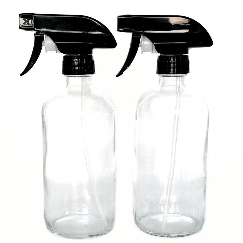 2个装240ml透明压力超细喷雾瓶玻璃瓶分装瓶家用酒精84消毒喷壶