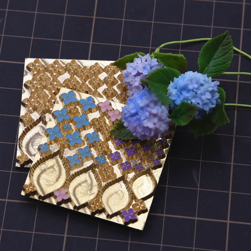 微缩超轻树脂粘土精雕铜板切模具金属切模 diy仿真绣球花精雕压模