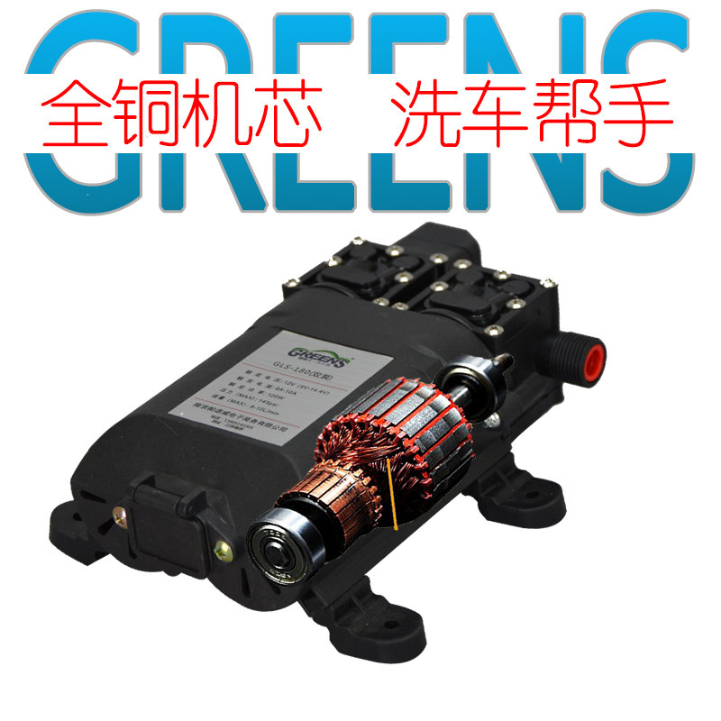 12V24V隔膜洗车水泵 家用增压泵 抽油泵喷雾器电动泵 改装泵