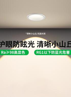 嵌入式射灯全光谱护眼小山丘家用客厅无主灯天花筒灯防眩灯具495L