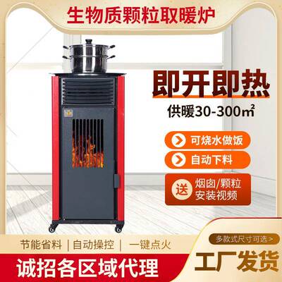 农村家用颗粒取暖炉烧水做饭生物质颗粒取暖炉东三省冬季取暖器
