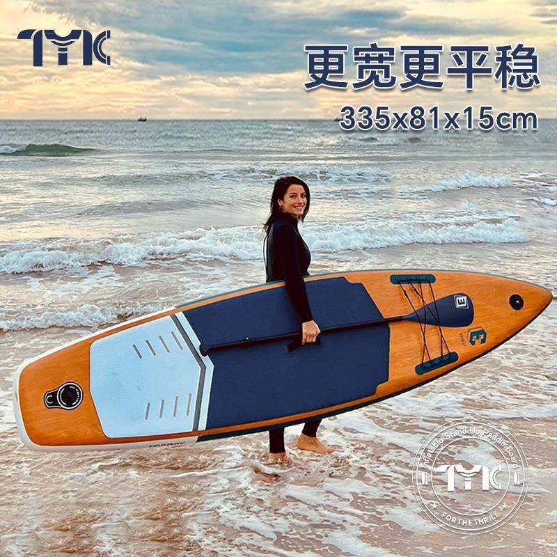 新款运动户外站立式桨板充气冲浪板pvc划桨sup板浆板船海上冲浪板