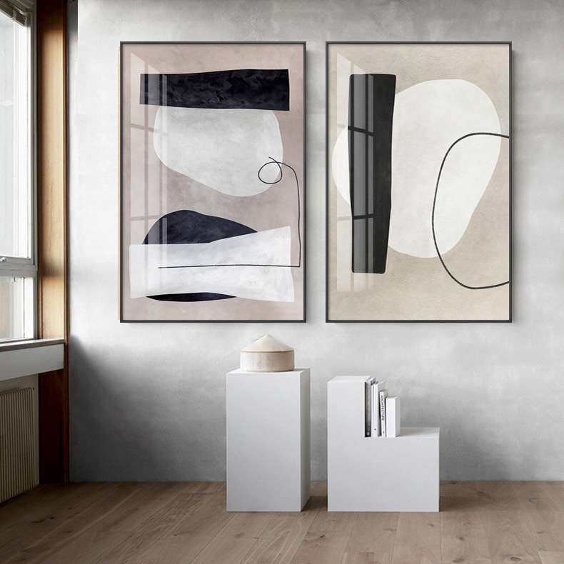 后现代轻奢客厅装饰画抽象单幅卧室走廊餐厅壁画玄关港式格风挂画